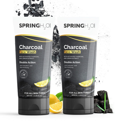 SPRING H2O Charcoal Anti Pollution, Deep Cleansing Face Wash Combo (200 ml)