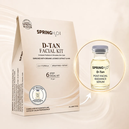 Spring H2O D-Tan Kit with Serum for professional tan removal, skin exfoliation and brighter, radiant-looking skin