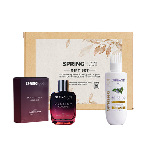 SPRING H2O Destiny Cologne Men Eau De Parfum and Hair Growth Oil