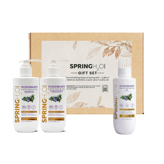 SPRING H2O Rosemary Shampoo, Conditioner & Hair Oil Giftset