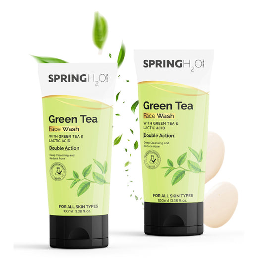 SPRING H2O Green Tea Face Wash For Natural Glowing Skin Combo (200 ml)