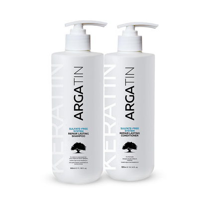 ARGATIN Keratin Repair Sulphate-Free Shampoo & Conditioner Combo for Dry & Damaged Hair | 500ml Each