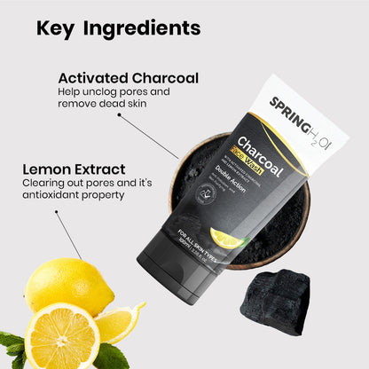 SPRING H2O Rice Water & Charcoal Face Wash Combo (200 ml)
