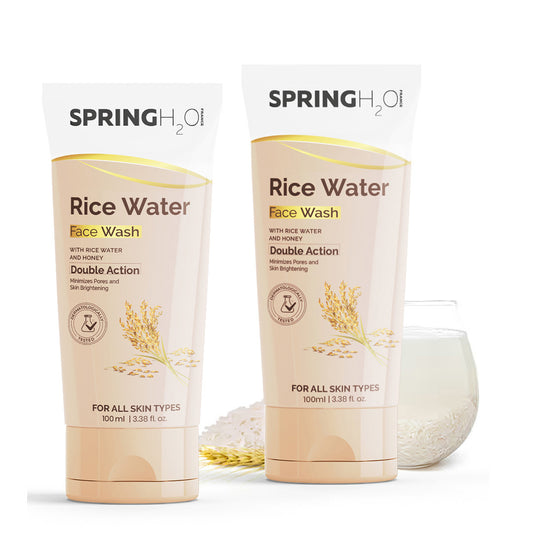 SPRING H2O Rice Water Niacinamide For Minimize Pores Face Wash Combo (200 ml)
