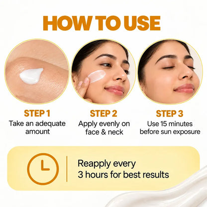 Spring H2O Sunscreen SPF 50 PA+++ with skin-friendly formula for effective sun protection, hydration and brighter-looking skin